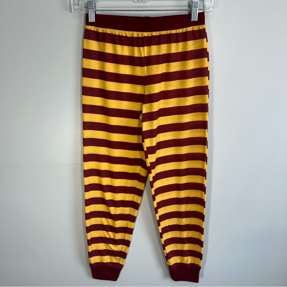 Harry Potter Gryffindor Pajama Pants Kid 10/12 Unisex Striped Maroon/Gold PJammy